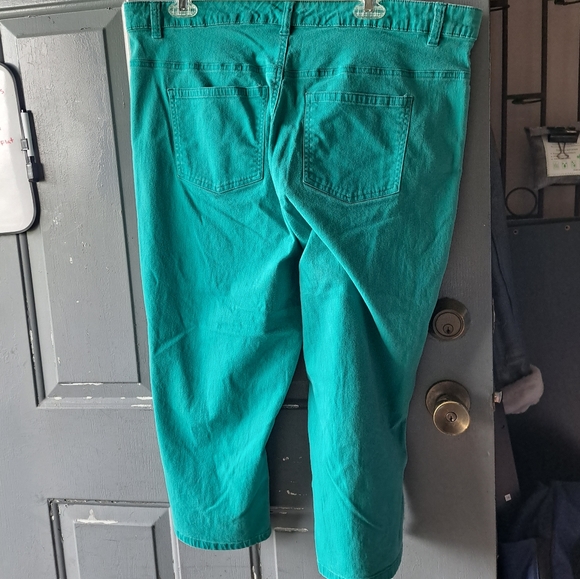 Women's Cerulean Blue Basic Editions Crop/Capri sz 18W - Picture 7 of 9